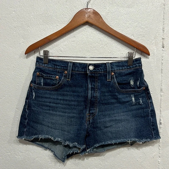 Levi’s Button Fly Distressed Shorts - Picture 1 of 4